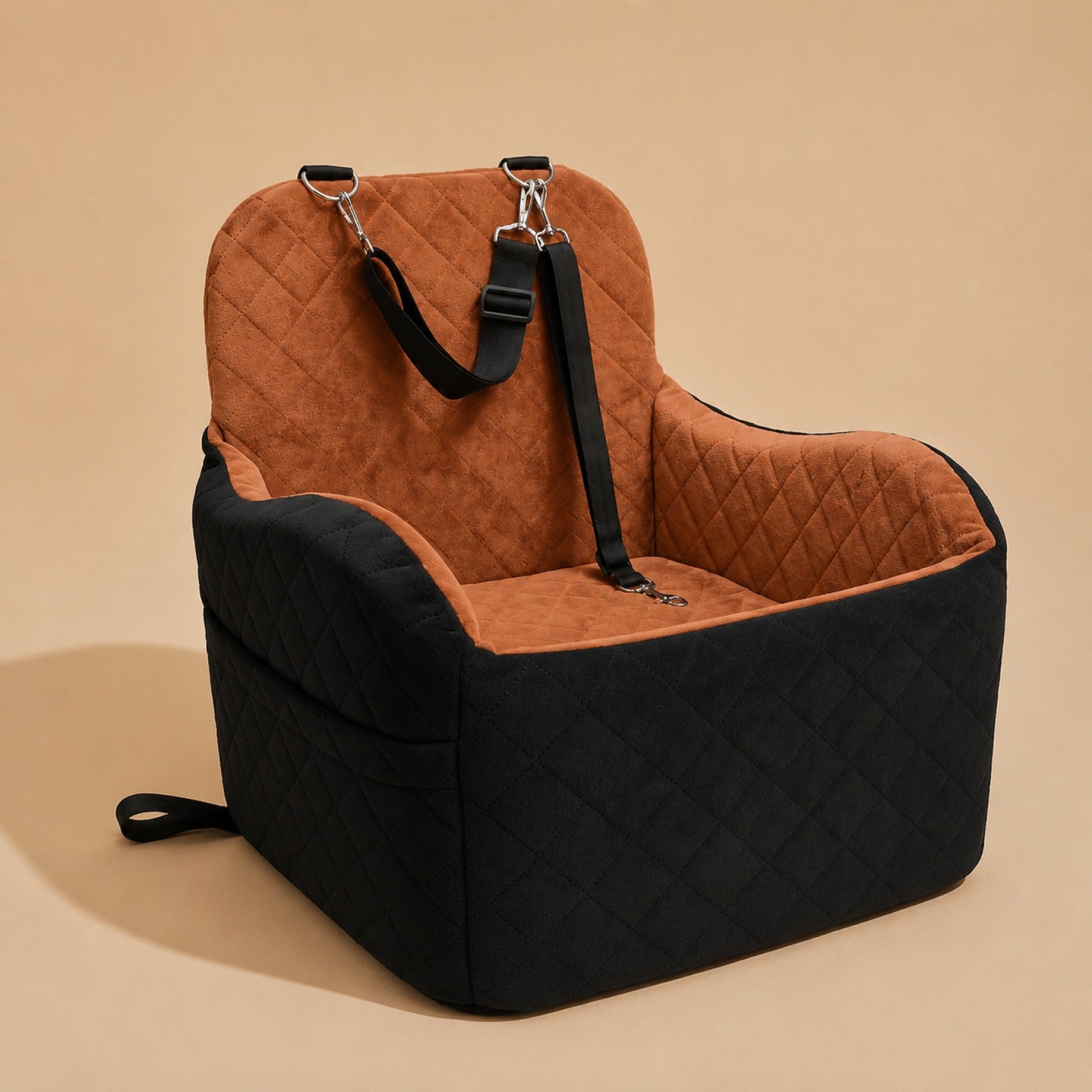dog-car-seat-booster-bed-with-safety-tether-washable-cushion