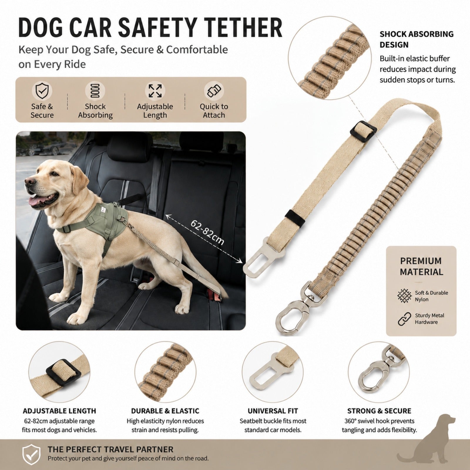 dog-car-safety-seat-belt-tether-adjustable-shock-absorbing-harness
