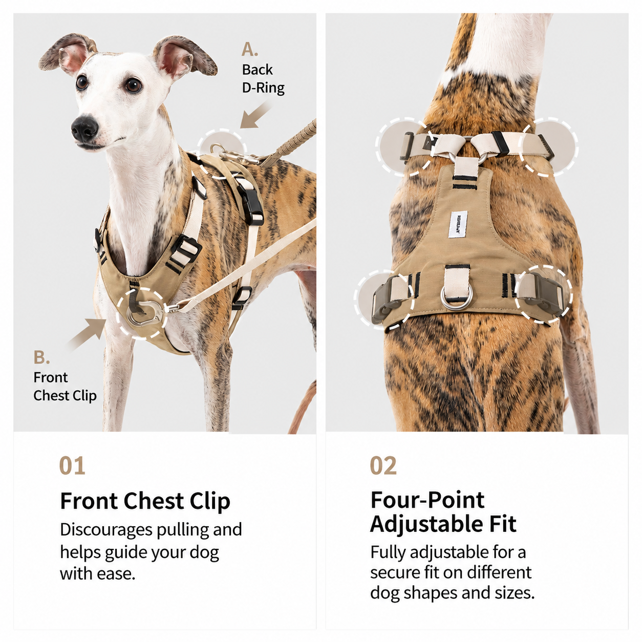 no-pull-dog-harness-adjustable-front-clip-breathable-pet-harness