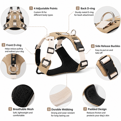 No-Pull Adjustable Dog Harness