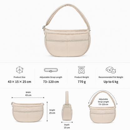 Soft Pet Sling Carrier for Cats & Small Dogs