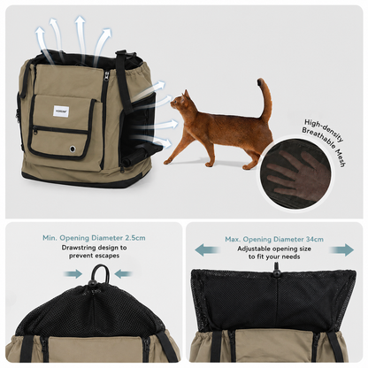 Front Pet Carrier Backpack for Cats & Small Dogs