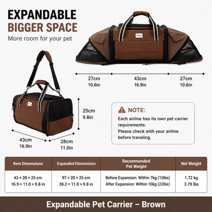 Expandable Airline Pet Carrier