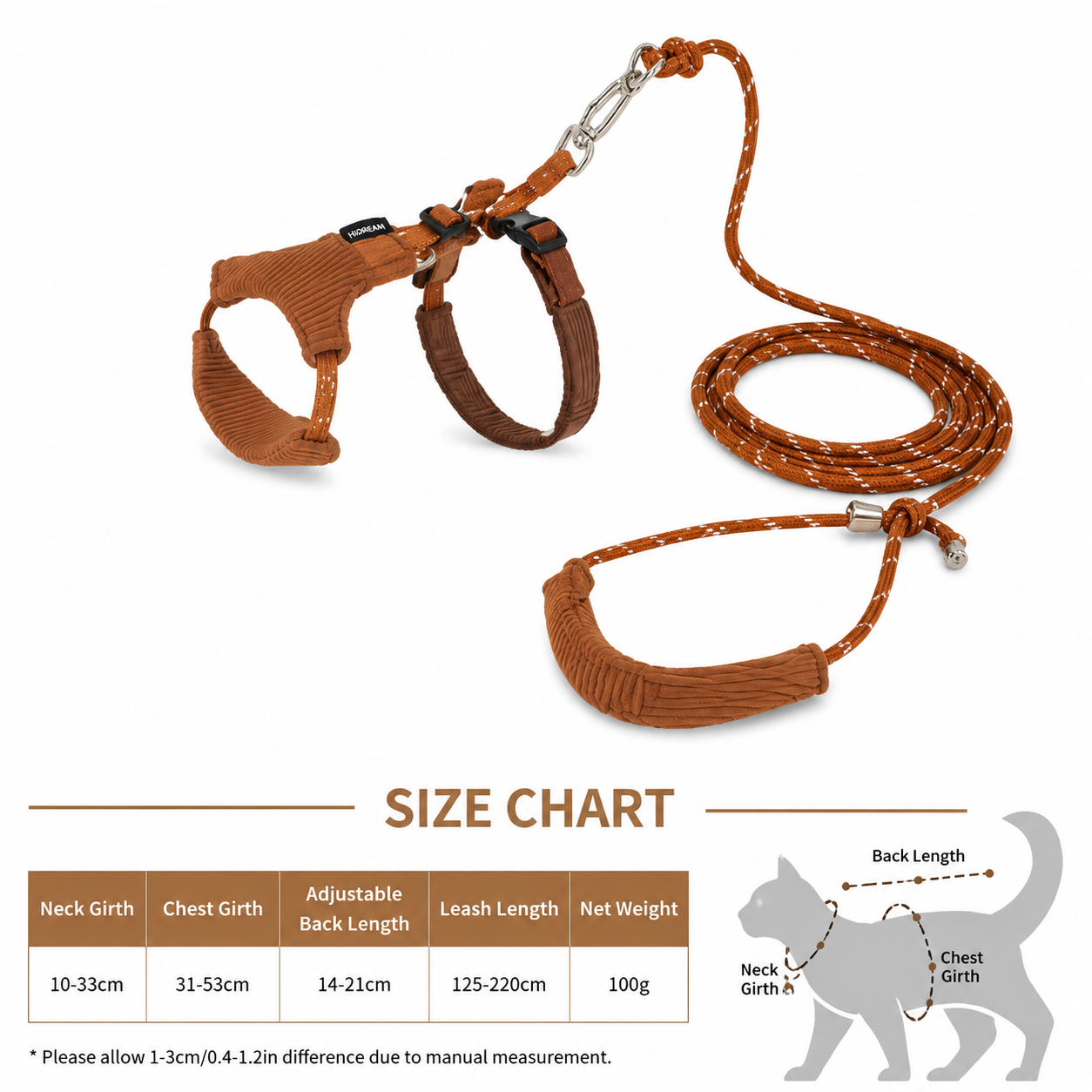 Escape-Proof Cat Harness Set