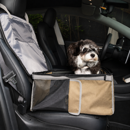 Siège d'auto pour petit chien et sac à dos pour animaux de compagnie