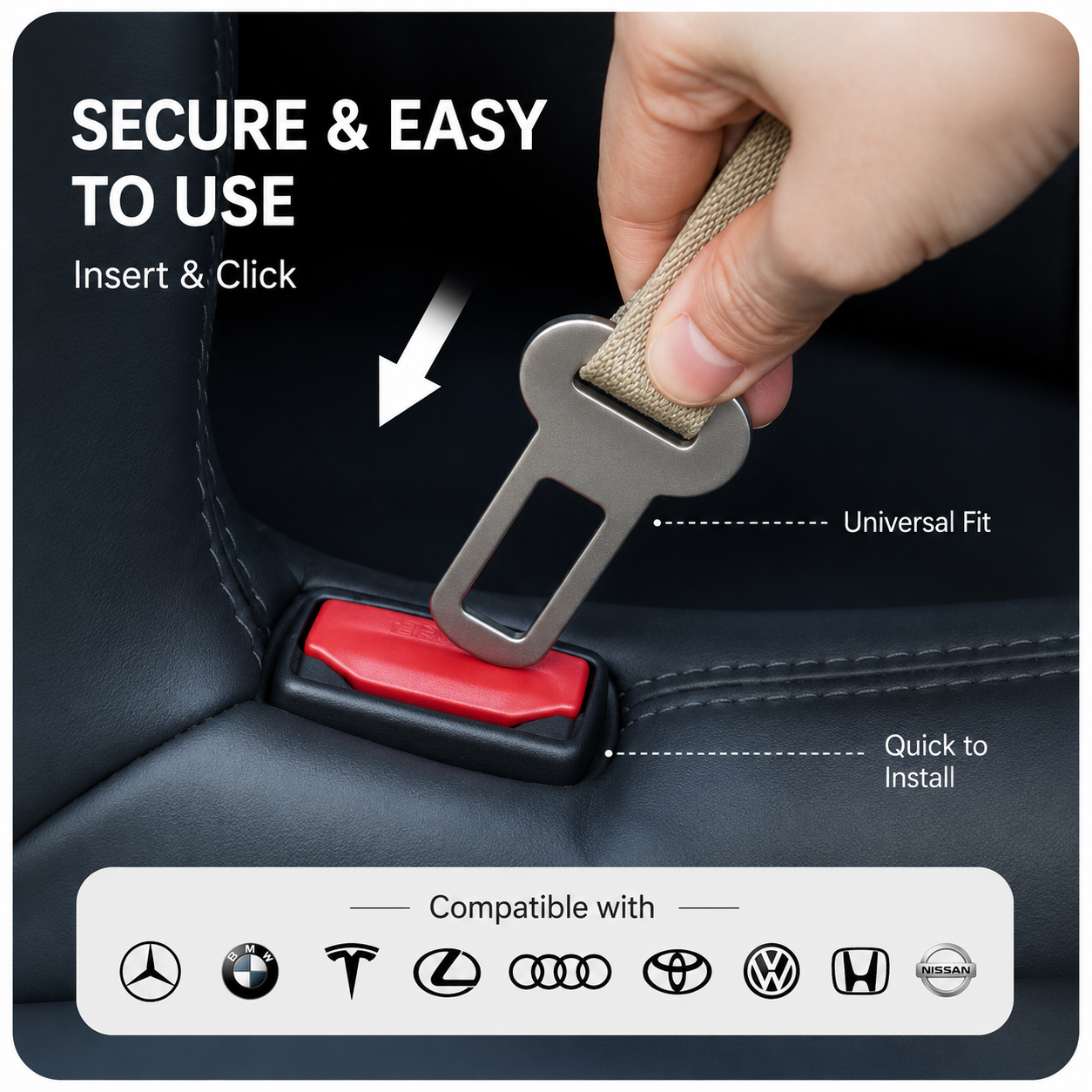 Vehicle buckle connection installation guide