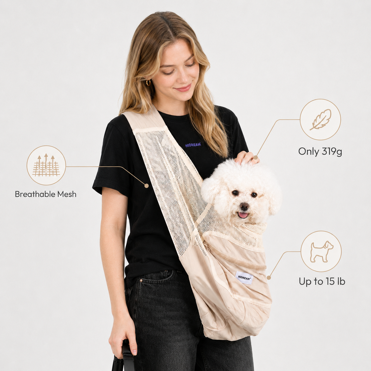 Summer Breathable Pet Sling Carrier