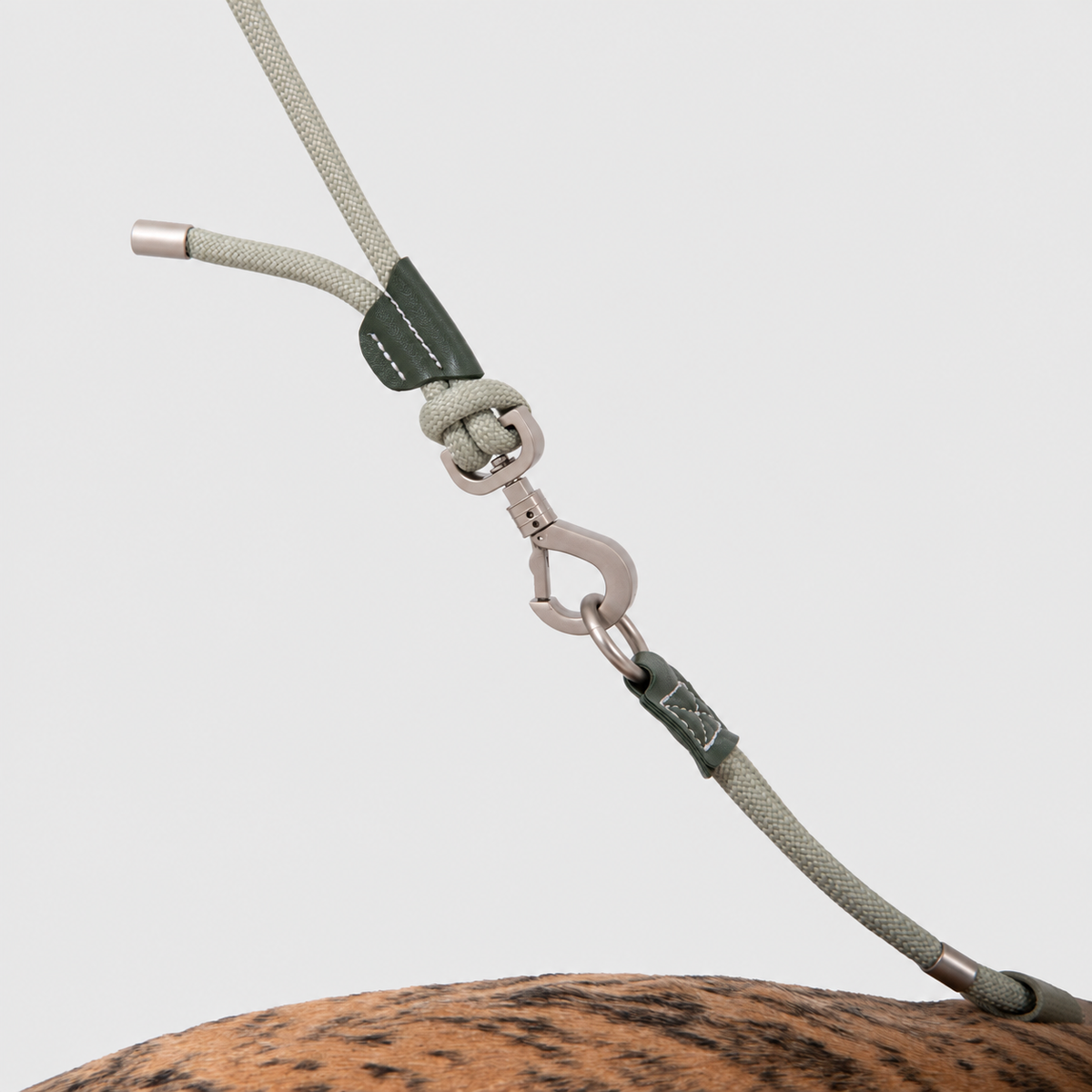 Braided Rope Dog Leash with Locking Swivel Clip